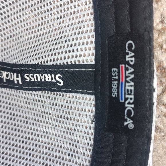 Strauss Hockey 1887 Trucker Mesh Snapback Hat Orange Blk White - Picture 8 of 8